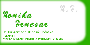 monika hrncsar business card